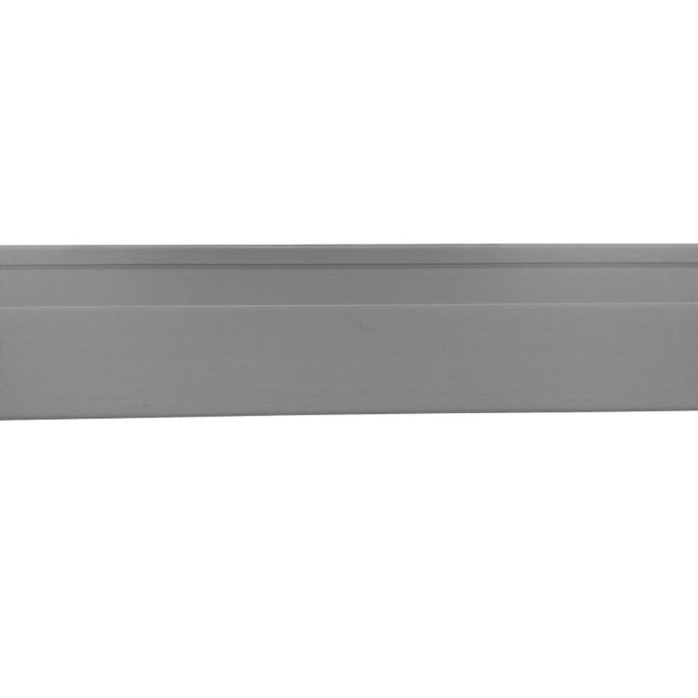 Kit com 10 Barras Rodapé de PVC 7cm x 15mm x 2,40m Master Bariri 24m Cinza