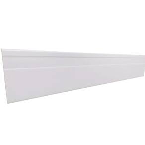 Kit com 20 Barras Rodapé de PVC 7cm x 15mm x 2,40m Master Bariri 48m Branco