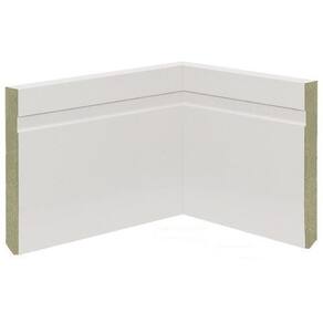 Kit com 15 Barras Rodapé de MDF 15cm x 15mm x 2.20m MDF Revestido Frisado Casablanca 33m Branco