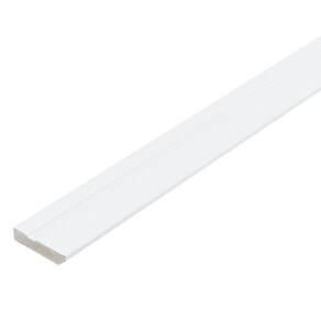 Kit com 15 Barras Rodapé de Mdf 7cm X 15mm X 1.85m Revestido Frisado 27,75m Branco