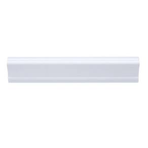 Kit com 3 Barras Rodameio de Poliestireno 3,7cm X 15mm Liso 7,2m Branco
