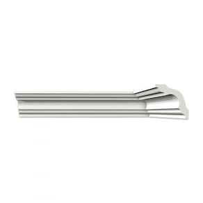Kit com 20 Barras Roda Teto Perfil de Poliestireno K80 HomEstar 40m Branco
