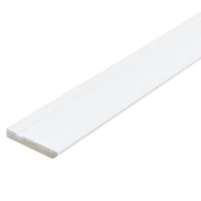 Kit com 20 Barras Rodapé de MDF 10cm x 15mm x 2.20m Revestido Frisado Casablanca 44m Branco