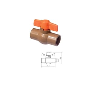 Kit 2 Registros Esfera Soldavel 50mm Civitt Marrom