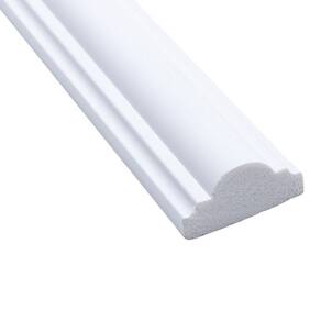 Kit com 5 Barras Rodameio de Poliestireno 4,1cm X 20mm Liso 12m Branco
