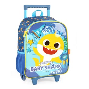 Mochila Rodinhas Infantil Baby Shark Escolar Volta Às Aulas