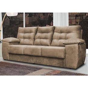 Luxemburgo 3 Lugares 2,02m Tecido Suede Castor