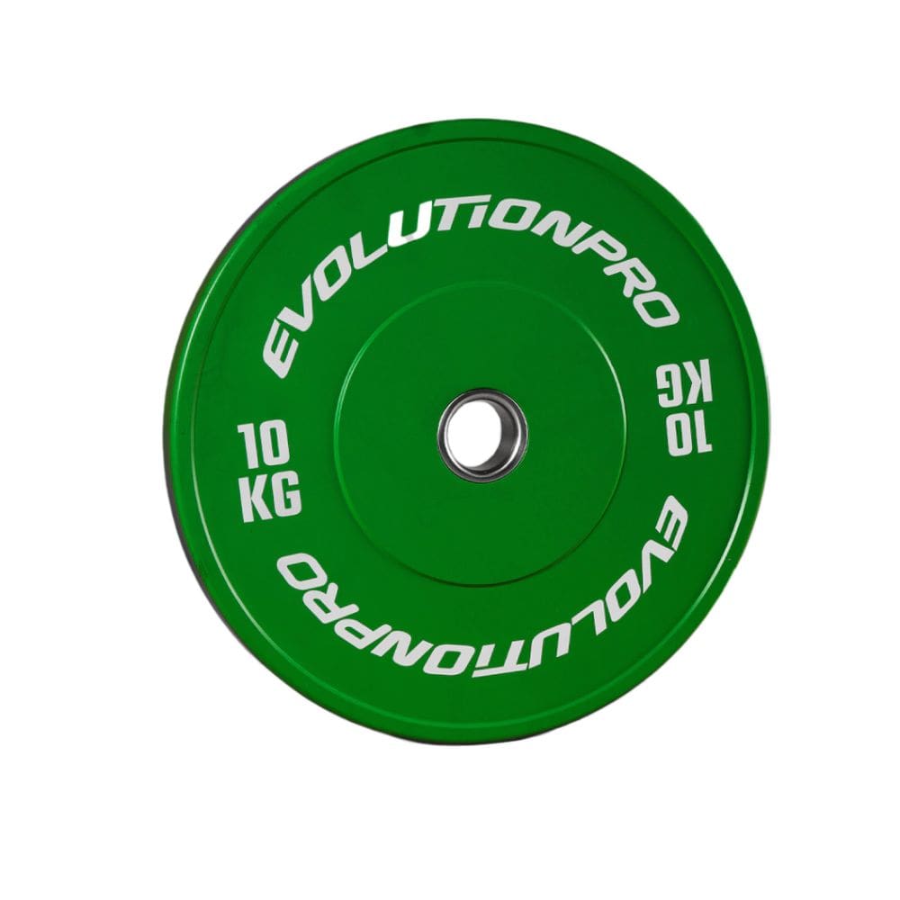 Par Anilha Olímpica Bumper Verde 10Kg