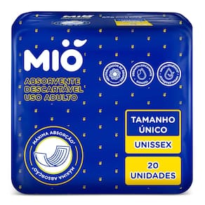 Absorvente Descartável Mió Adulto Unissex Tamanho Único 20 Unidades