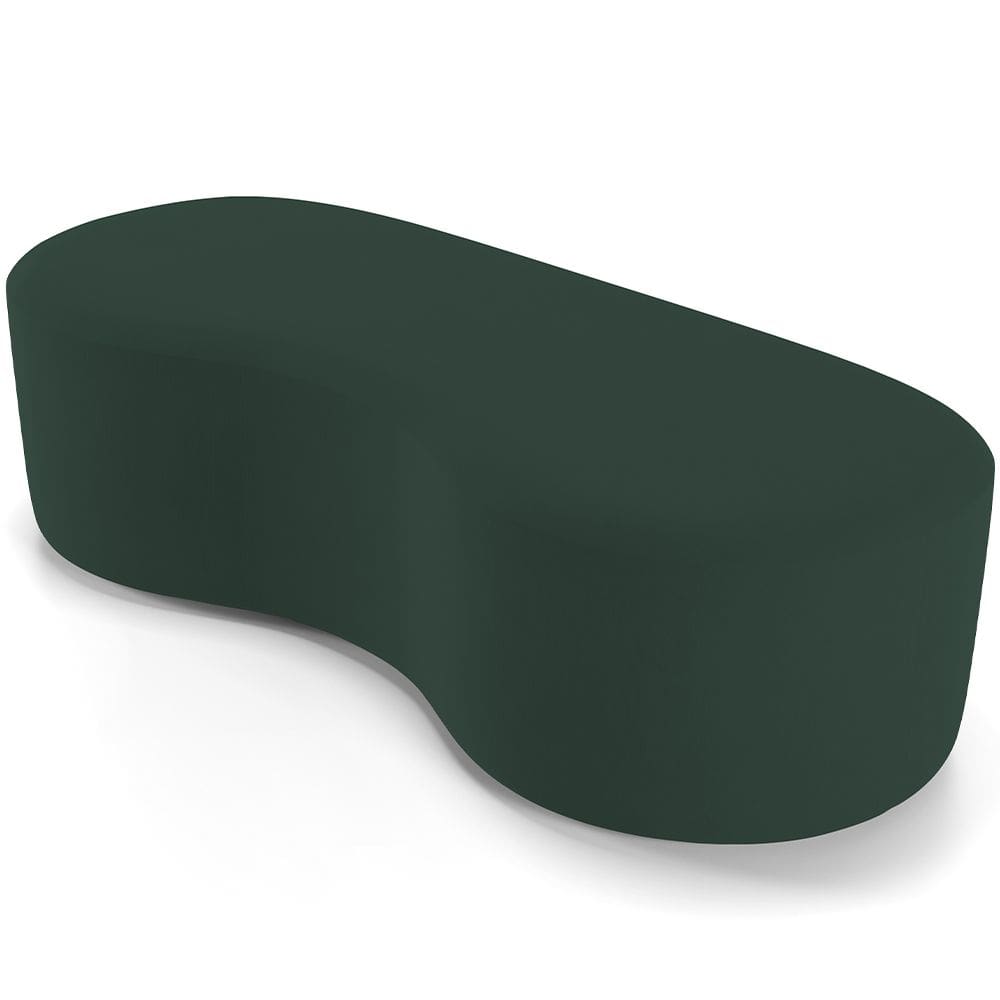 Puff Decorativo Orgânico para Living Quarto 140cm Orbit W01 Suede Verde Musgo - Lyam Decor
