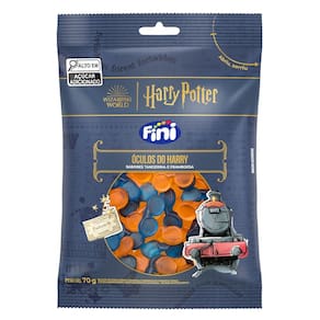 Bala Fini Harry Potter Óculos do Harry sabores Tangerina e Framboesa 70g