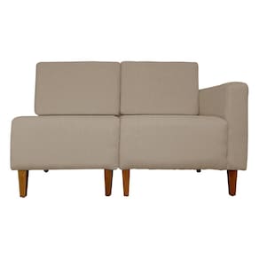 Poltrona Decorativa Alice S/Braça Direita Veludo Cappuccino - Montanris Decor