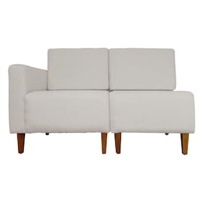 Poltrona Decorativa Alice S/Braça Esquerda Veludo Bege - Montanris Decor