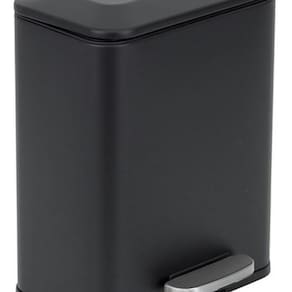 Lixeira De Chão Para Banheiro 5l Metal 29x23x20cm - Preto