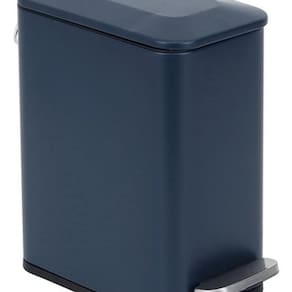 Lixeira De Chão Para Banheiro 5l Metal 29x14x27cm - Azul