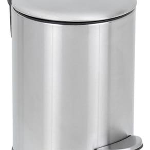 Lixeira De Chão Para Banheiro 3l Inox 24x24x17cm - Redonda
