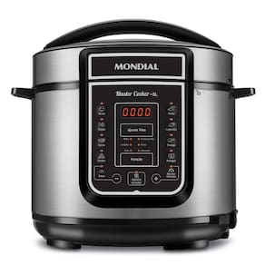 Panela de Pressão Elétrica 5 Litros Mondial PE38 Preta com Prata 220V