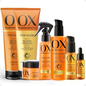 Kit Ox Mari Maria Hair Vita Glow: Shampoo, Condicionador, Máscara, Sérum, Defrizante, Óleo e Tônico
