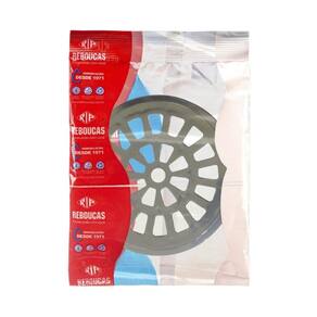 Conjunto Grelha + Porta Grelha Rebouças Redondo Cromado 100mm
