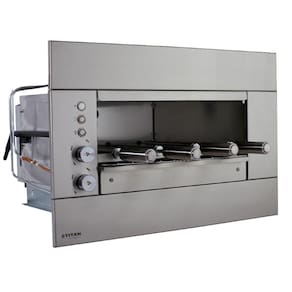 Churrasqueira a Gás de Embutir Titan Prime Suprema 4 Espetos Rotativos 220V