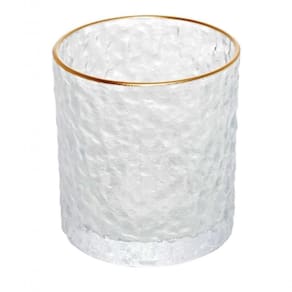 Kit 2 Copo Whisky Cristal Borda Dourada 340 Ml - Lyor