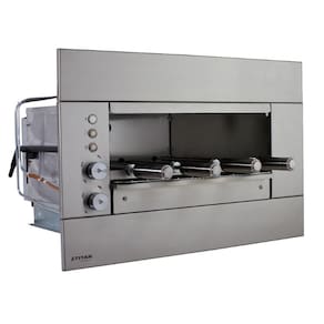 Churrasqueira a Gás de Embutir Titan Prime Suprema 4 Espetos Rotativos 127V