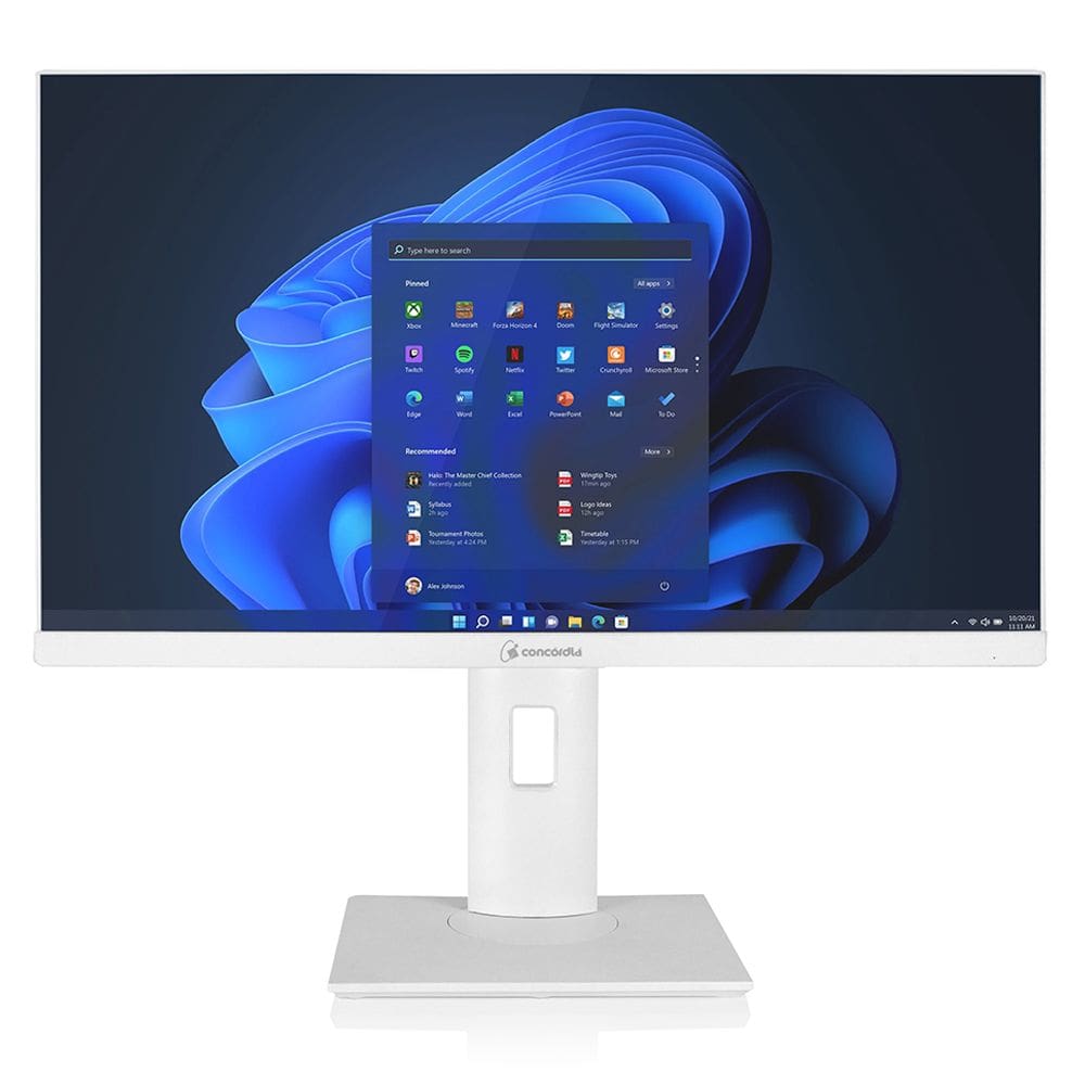 Computador All In One Concórdia Core I3 10100 8gb Ddr4 Ssd 240gb 23.8`` Full Hd Webcam Wifi Branco