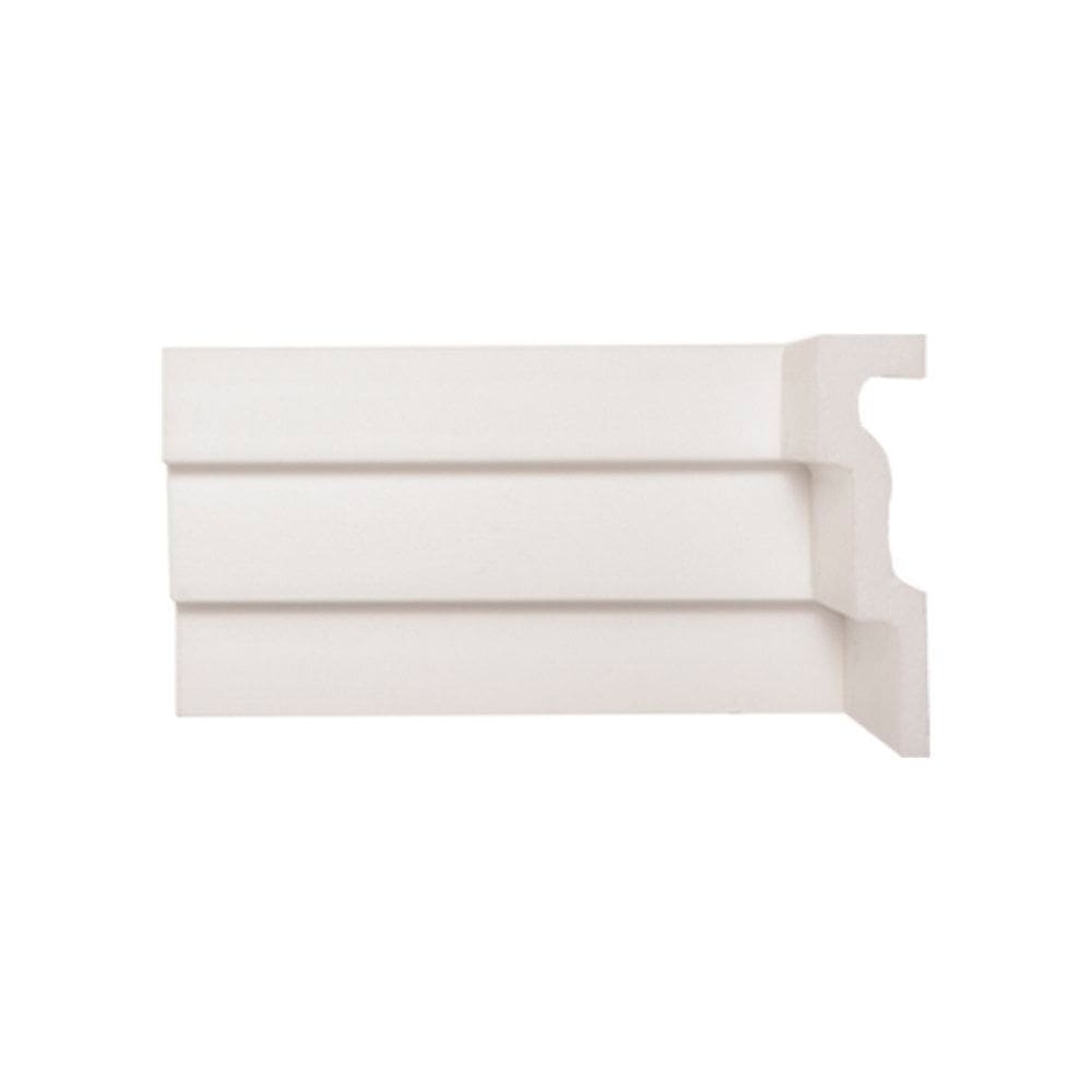 Rodateto de Poliestireno 12cm X 30mm Liso Metro Linear 5101m1 Barra com 2,0 Ml - caixa com 2 Unidade - Branco