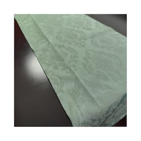 Caminho Trilho de Mesa 40 x 220 Tecido Grosso Jacquard Algodão Poliester Verde