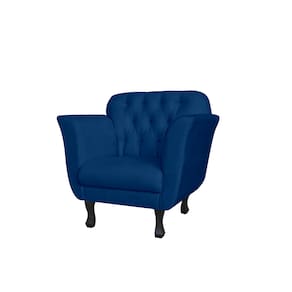 Poltrona Decorativa Helena Veludo Azul Marinho - Montanris Decor