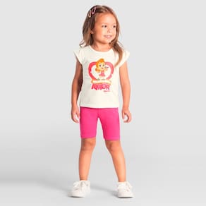 Blusa infantil menina 3 palavrinhas Brandili