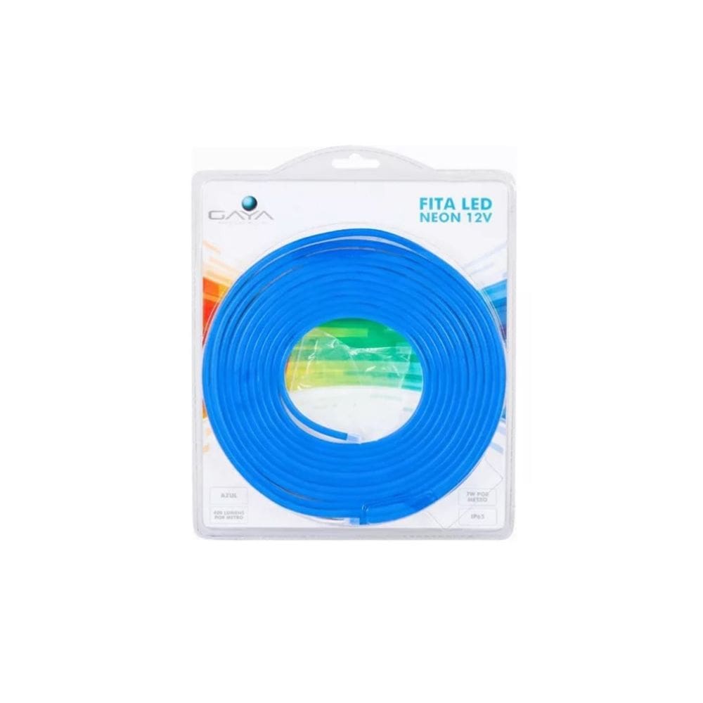 Gaya Fita Led Neon 220v 7,5w Azul Rolo 5 metros