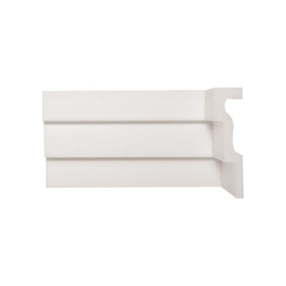 Kit com 15 Barras Rodateto de Poliestireno 12cm X 30mm Liso 30m Branco