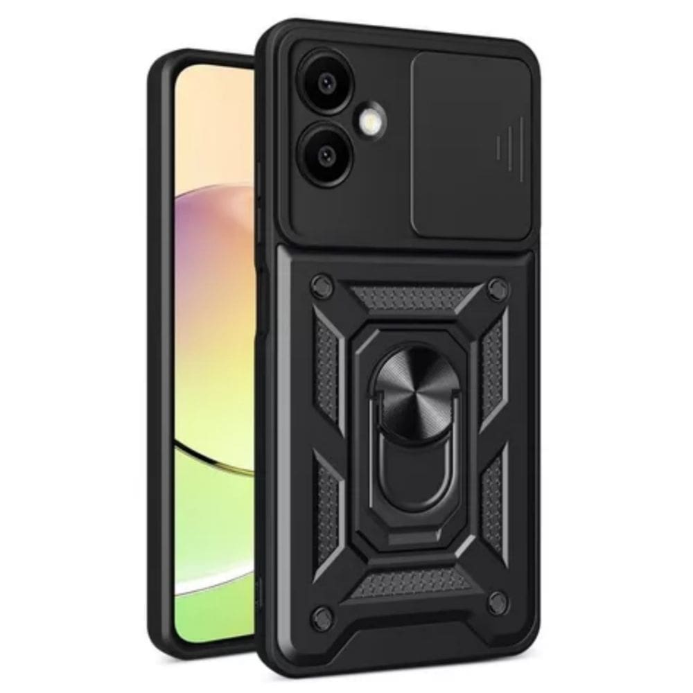Capa Capinha Armadura P/ Samsung Galaxy A06 C/ Proteção da Camera Suporte Anel 360