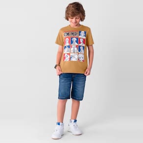 Camiseta One Piece infantil unissex Brandili
