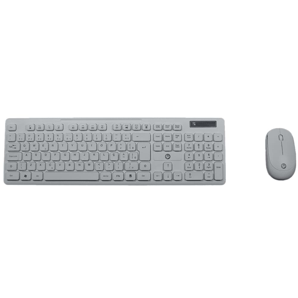 Kit Teclado E Mouse BrazilPC Sem Fio Branco