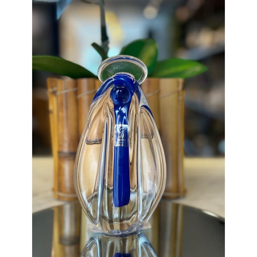 Nossa Senhora Aparecida em Murano São Marcos Azul Cobalto 17cm