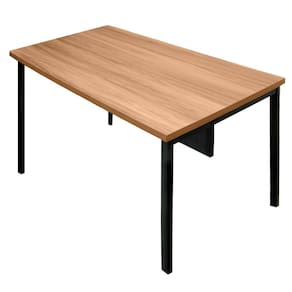 Mesa Escrivaninha Office Diretor Estilo Industrial 120x60 Nogal/Preto