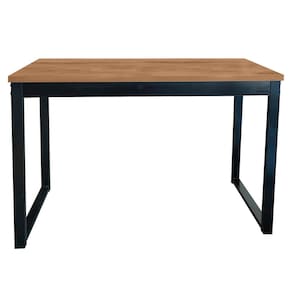 Mesa Aparador Estilo Industrial 100x38cm para Café Nogal/Preto