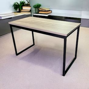 Mesa Escrivaninha Office Tampo Grosso 25mm Industrial 1,20m Amantea/Preto