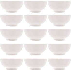 15 Bowls de Porcelana Branca Lyor 540ml Cumbucas Clean para Açaí Restaurante Sorveteria