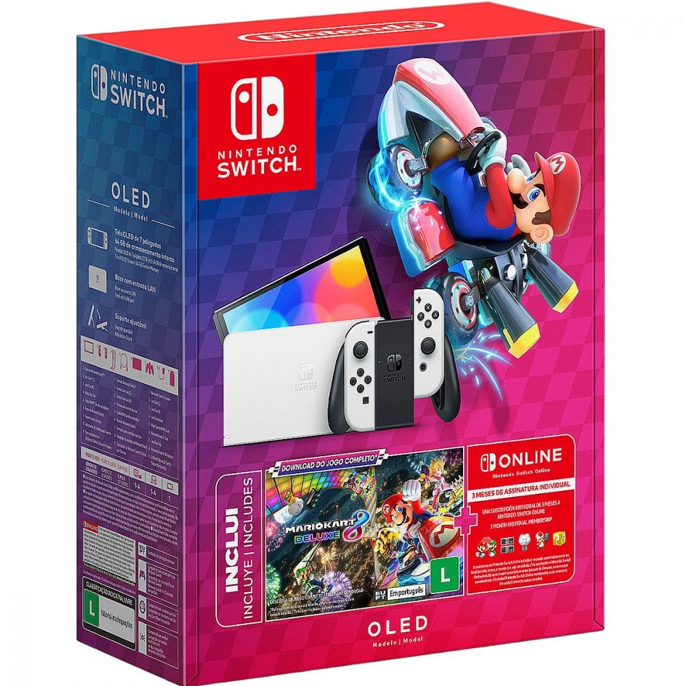 Console Nintendo Switch Oled 64GB + Mario | Casas Bahia