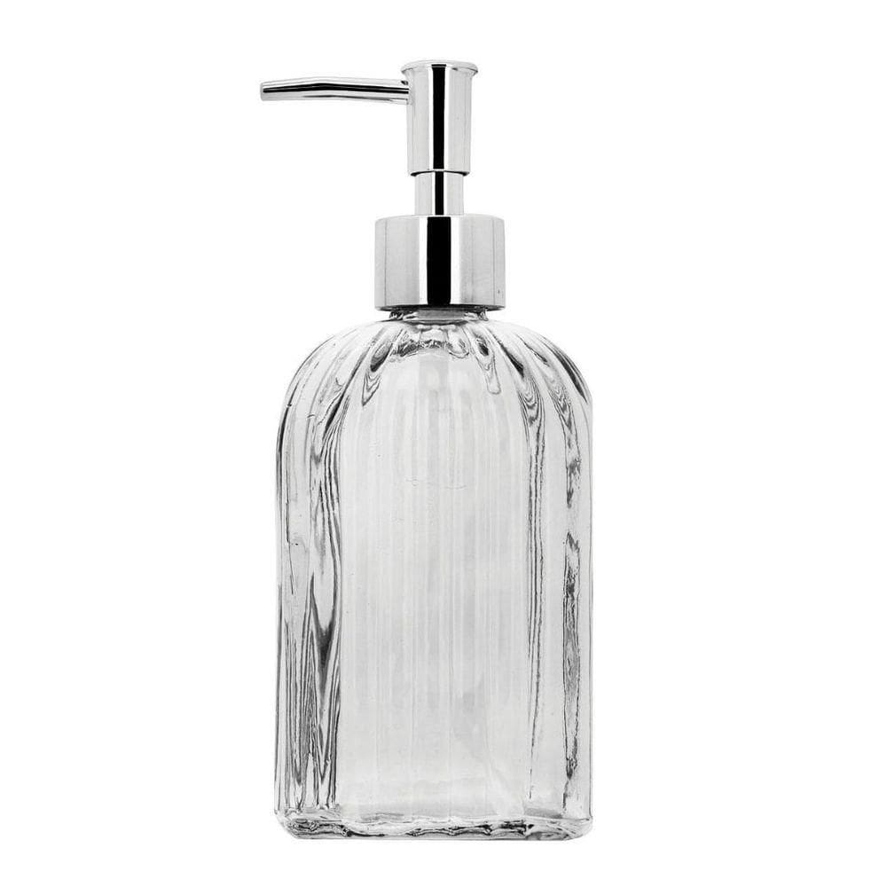 Saboneteira Porta Sabonete Líquido Vidro Clear Prime Listras 500ml - Tuut