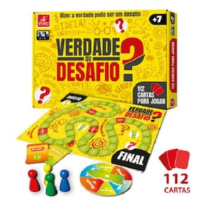 Jogo De Desafios Verdade Ou Desafio 112 Cartas P/ Jogar