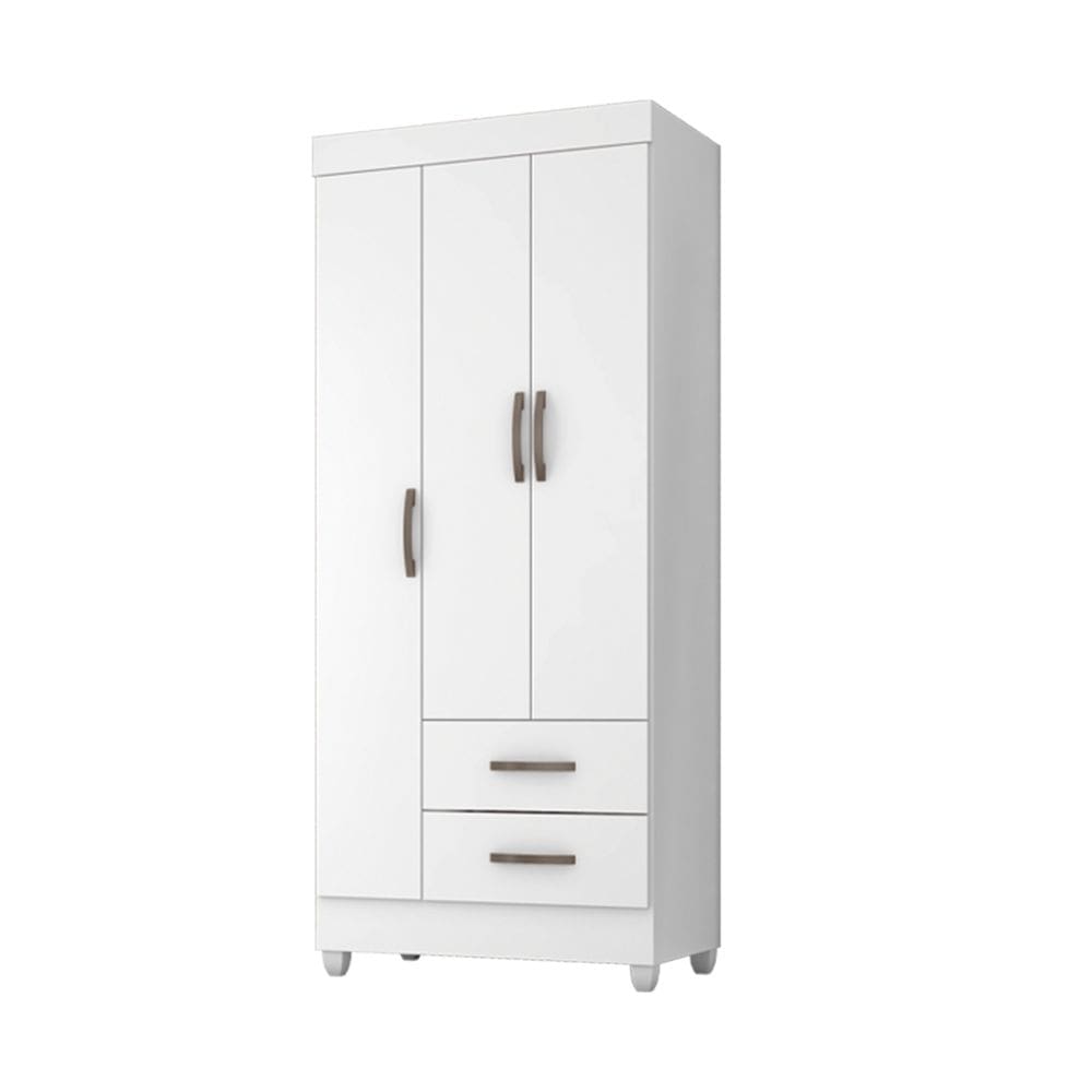 Roupeiro Lite 3 Portas 2 Gavetas Guarda-Roupa Solteiro
