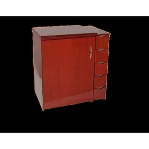 Gabinete Luxo 5 Gavetas P/maquina De Costura Doméstica-MOGNO