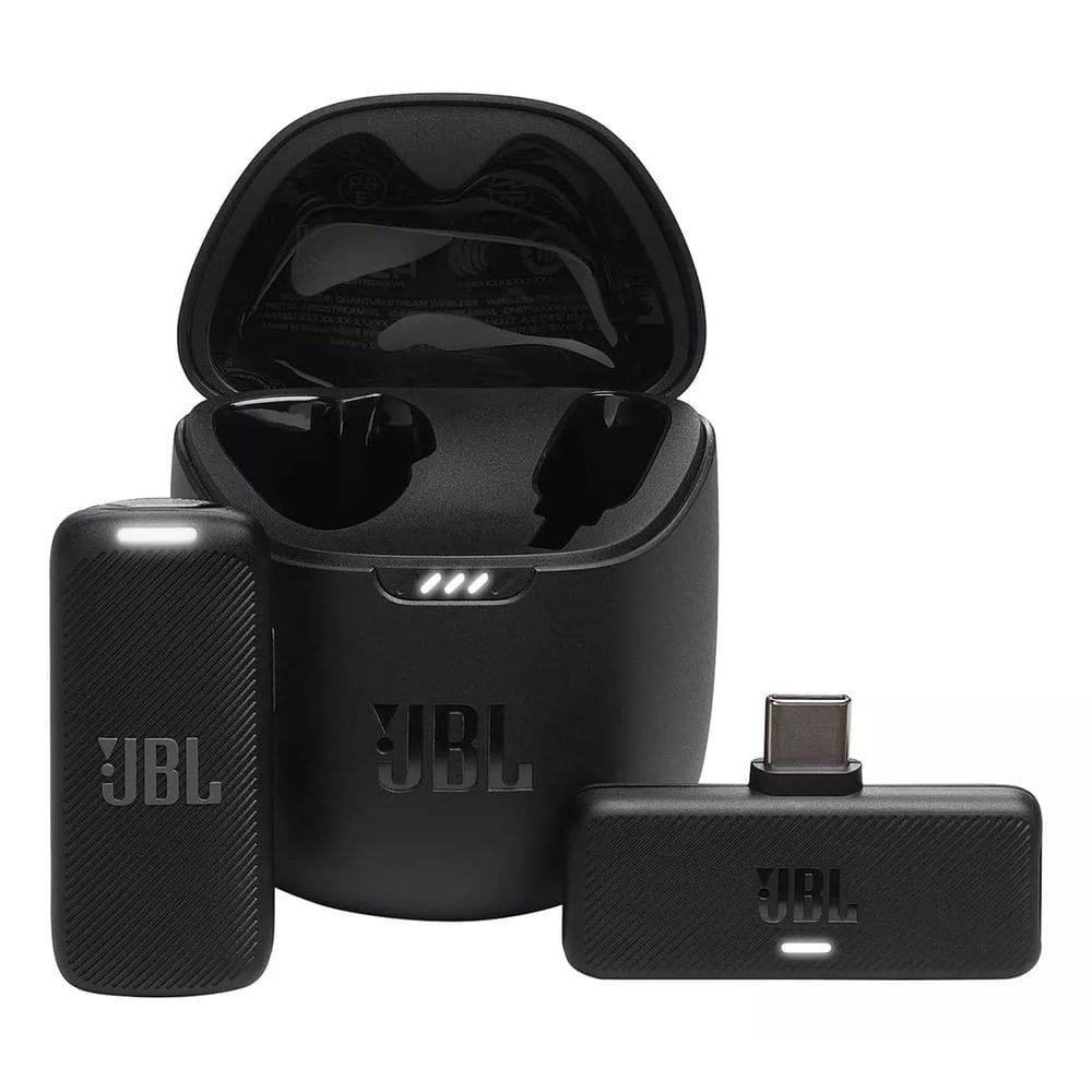 Microfone Lapela Sem Fio Jbl Quantum Stream Usb-c Cor Preto