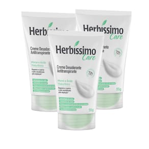 Kit Creme Desodorante Antitranspirante Monoi e Acido Hialuronico Bisnaga 55g - 3 unidades