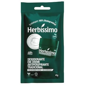 Refil Desodorante Creme Antitranspirante Tradicional Herbissimo 45G