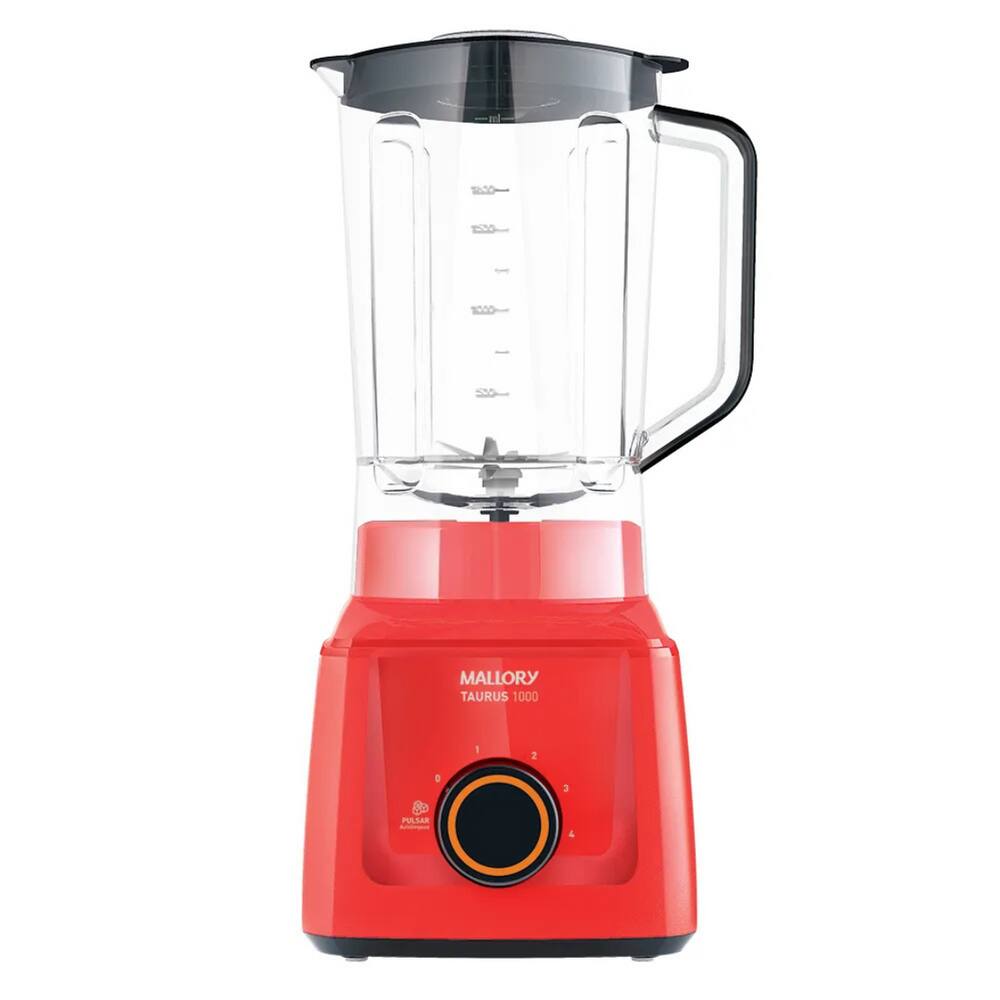 Liquidificador Mallory Taurus 1000 4 Vel 900W Vermelho 220V
